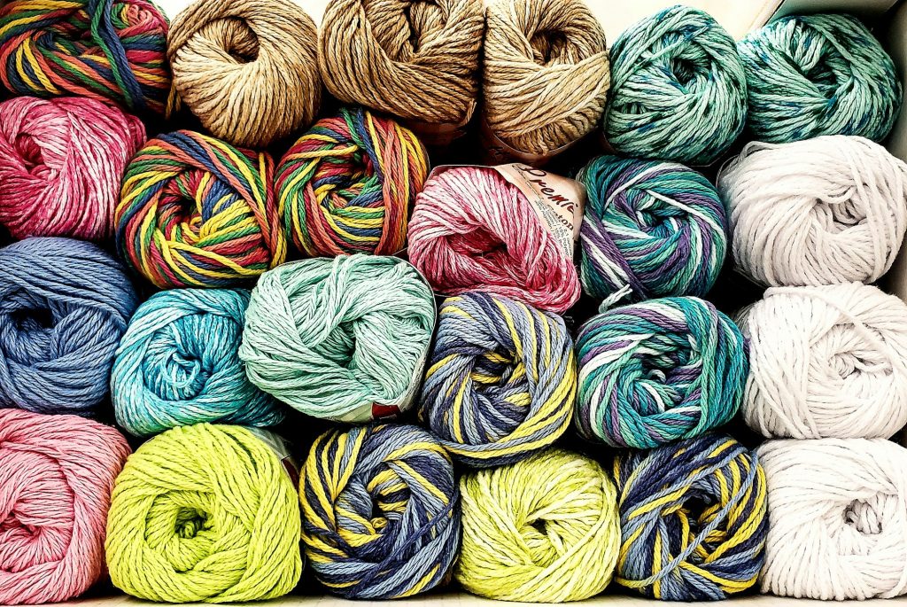 Geometric patterns and abstracts in craft store with crafting materials.