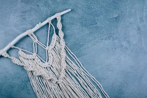 Handmade wall decoration cotton macrame panel