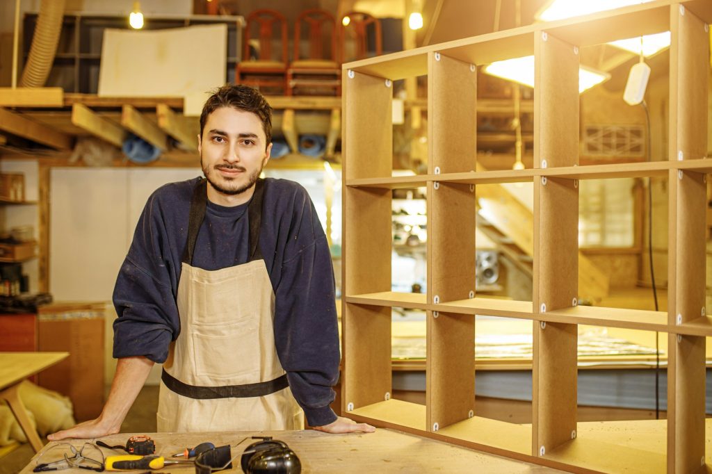 portrait of confident woodworker
