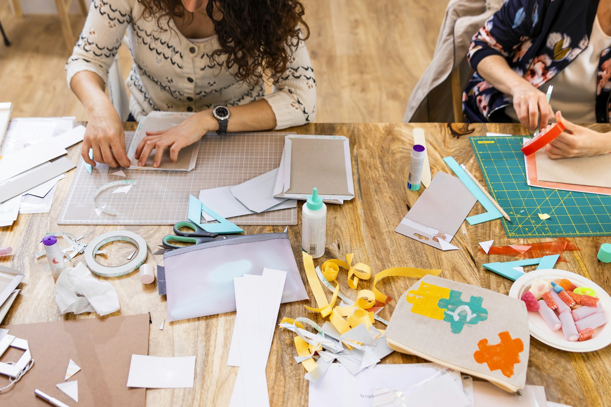 Scrap Booking Workshop. Women working on their book.